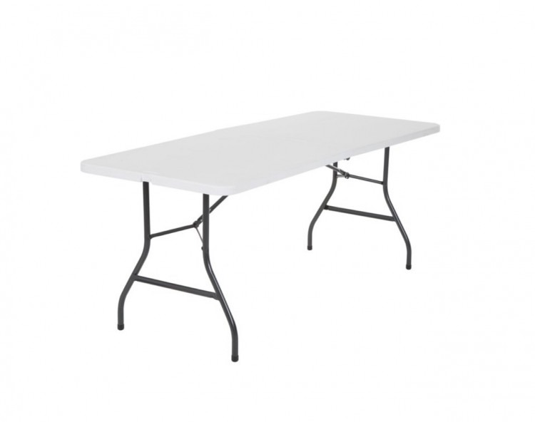 White folding table